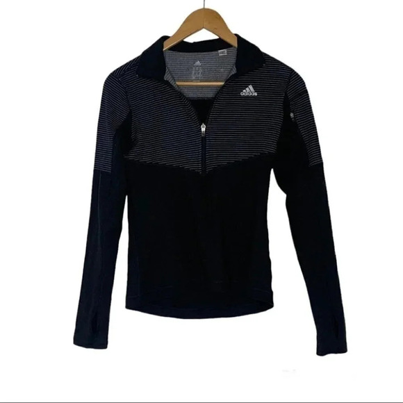 Adidas black climalite lightweight half zip pullover xs - Picture 1 of 10